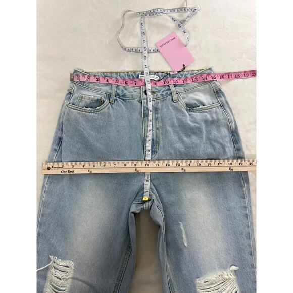 New Avec Les Filles Womens 29 High Waisted Mom Jeans Punk Edgy 90s Classic - Picture 6 of 7